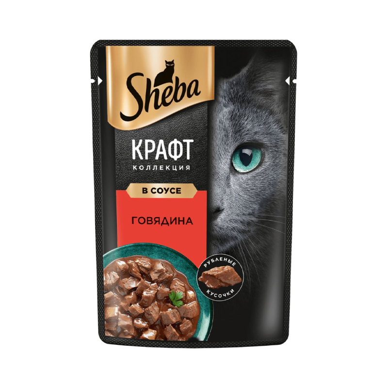 پوچ گربه بالغ شبا مدل Craft Collection طعم گوشت گاو در سس وزن 75 گرم
