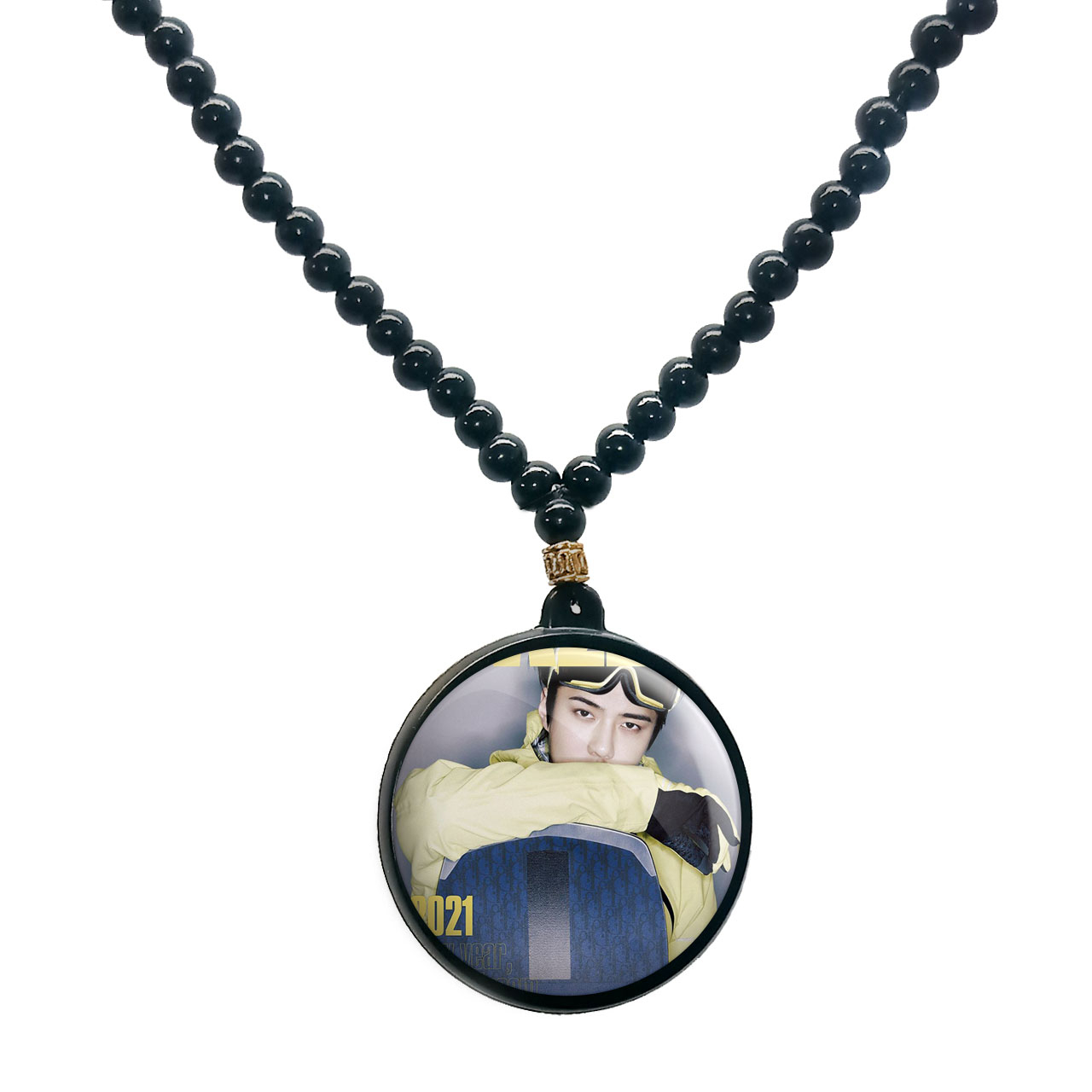 گردنبند پرمانه طرح exo کد pmd.14133 مدل دو طرفه