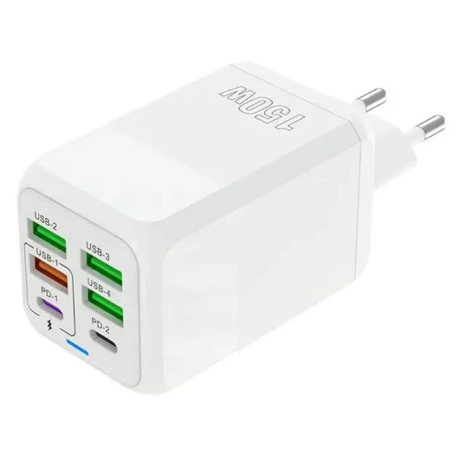 عکس شماره 5 : شارژر دیواری 150 وات مدل adc-pd006 به همراه 4 عدد کابل