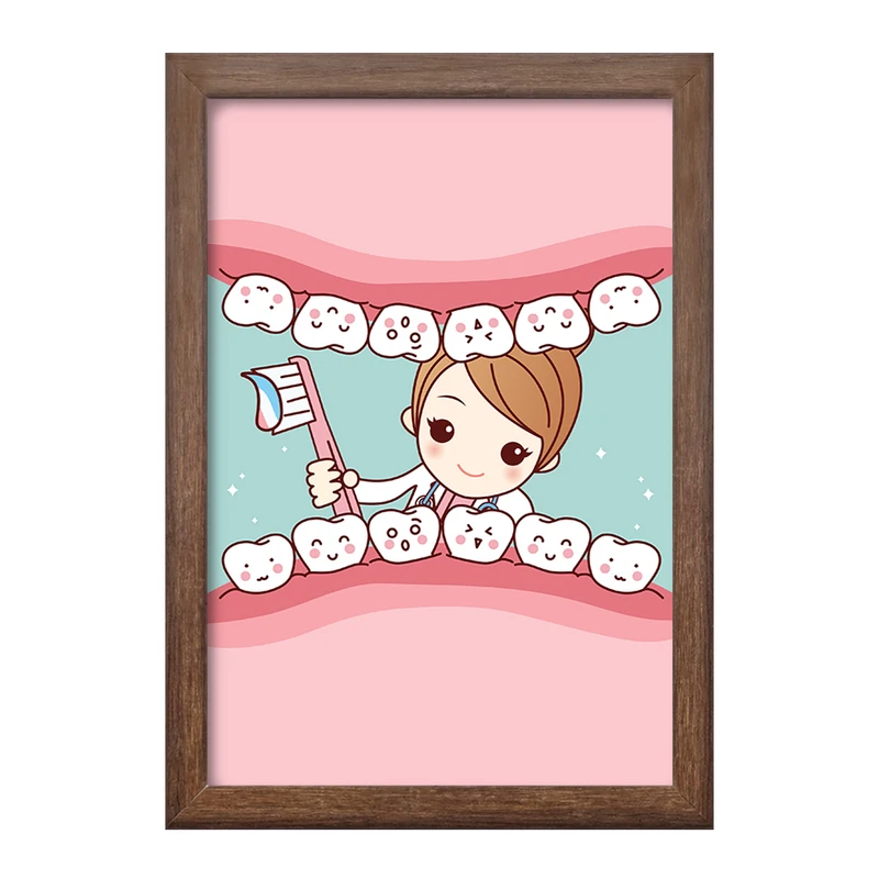 تابلو خندالو طرح دندان و دندان پزشکی کودکانه کد 36743