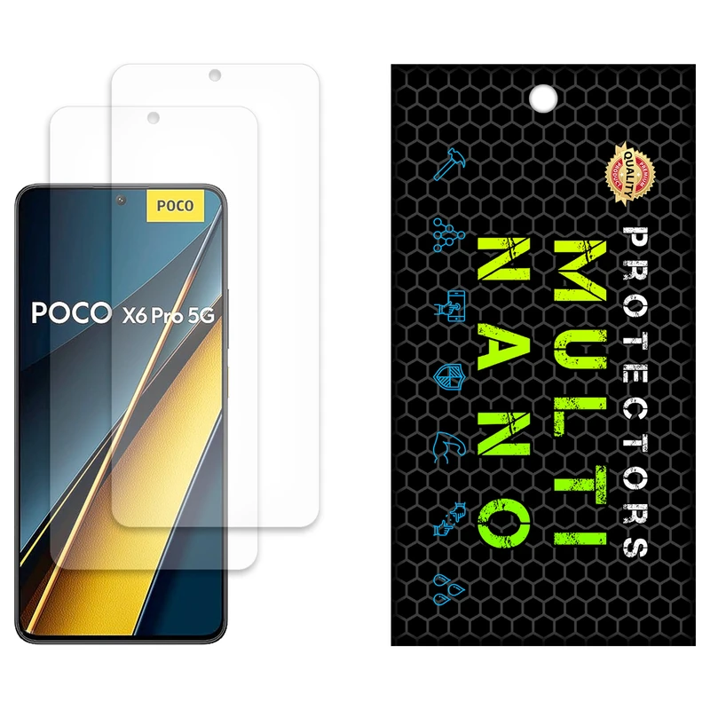 محافظ صفحه نمایش مات مولتی نانو مدل X-S2M مناسب برای گوشی موبایل شیائومی Poco X6 Pro بسته دو عددی