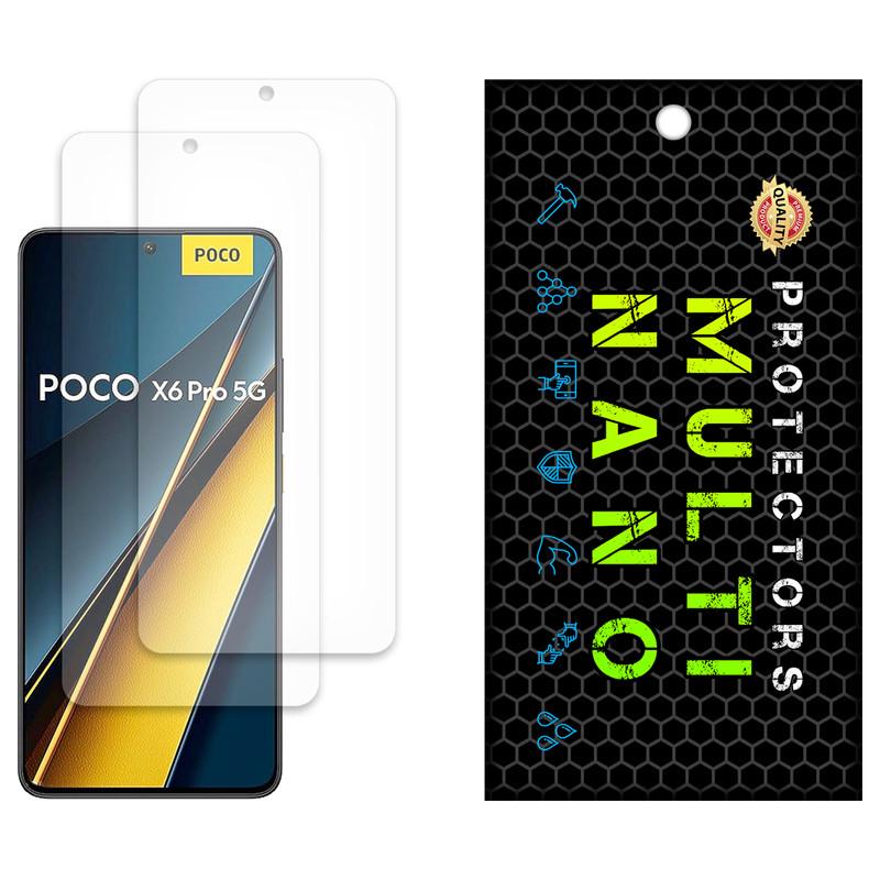محافظ صفحه نمایش مات مولتی نانو مدل X-S2M مناسب برای گوشی موبایل شیائومی Poco X6 Pro بسته دو عددی