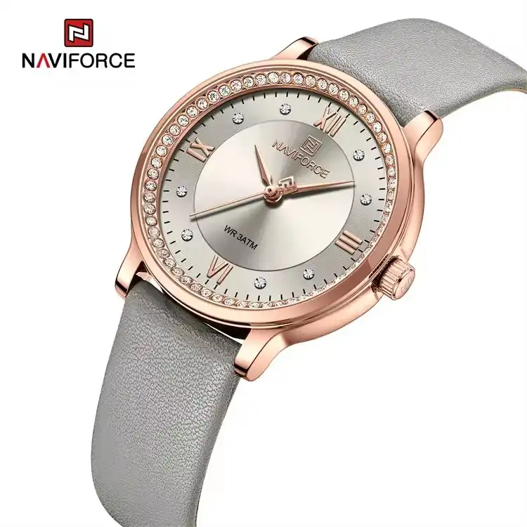 ساعت مچی عقربه ای زنانه نیوی فورس مدل NF5036RGGYGY