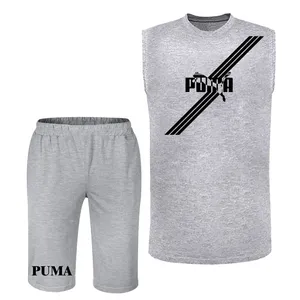 ست تاپ و شلوارک مردانه مدل J08 رنگ طوسی