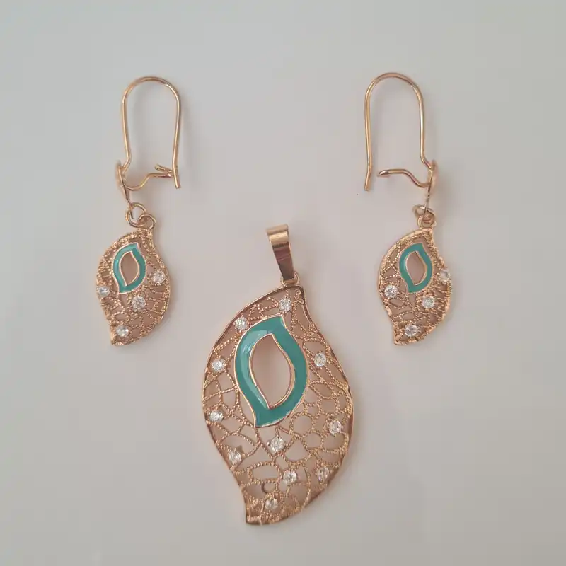 نیم ست زنانه مدل برگ