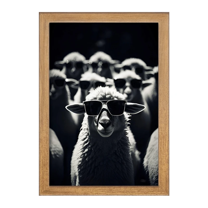 تابلو خندالو مدل دسته ی گوسفندان کد F10046
