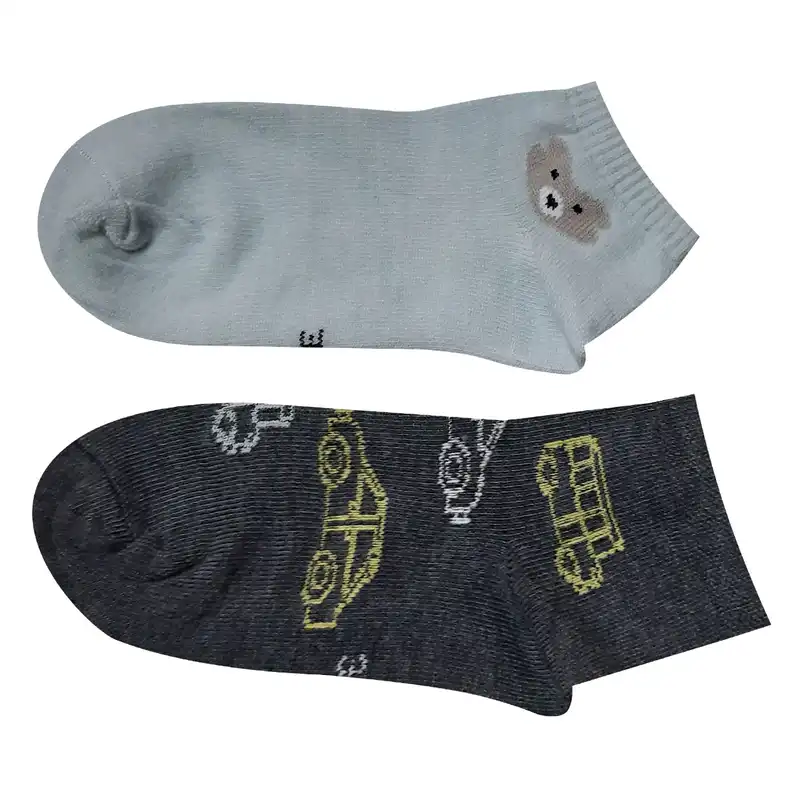 جوراب ساق کوتاه پسرانه کد 96 مجموعه 2 عددی