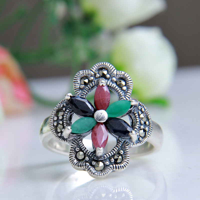 انگشتر نقره زنانه بازرگانی میلادی کد AW_382