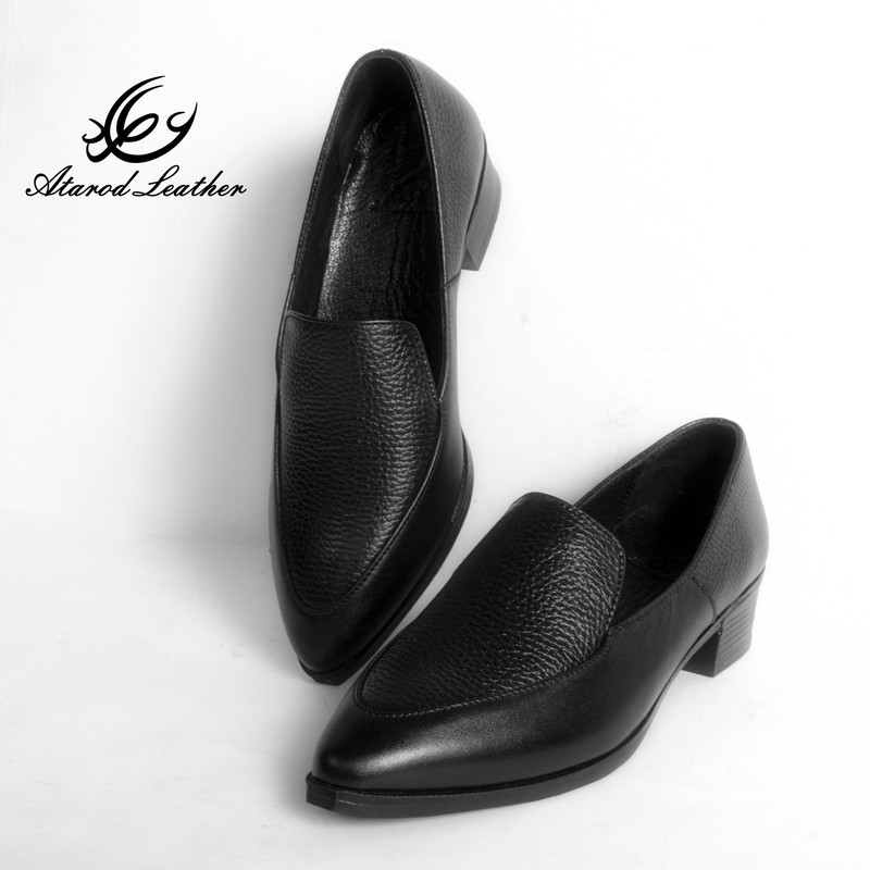 کفش زنانه چرم عطارد مدل چرم طبیعی کد SH144