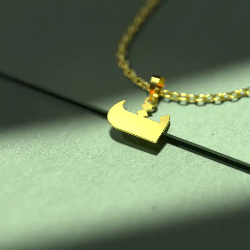 گردنبند طلا 18 عیار زنانه مدوپد مدل حرف ت کد I3-1-1260