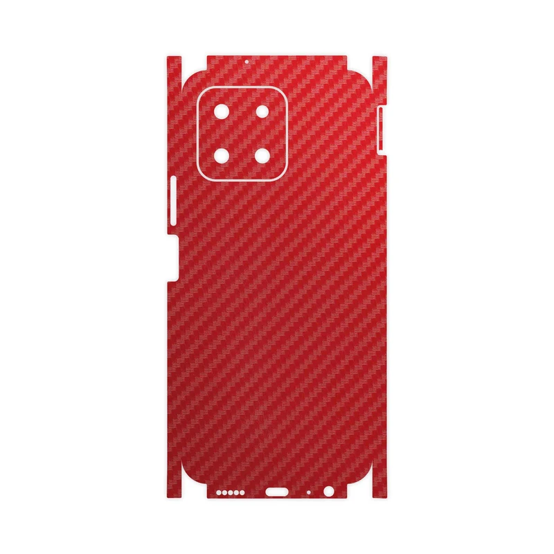 برچسب پوششی ماهوت مدل Red-Fiber-FullSkin مناسب برای گوشی موبایل آنر X6