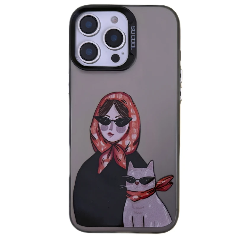 کاور مدل so cool طرح دختر و گربه مناسب برای گوشی موبایل اپل Iphone 11