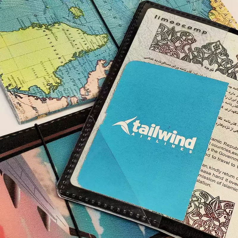 جلد پاسپورت لیمو کمپ طرح نقشه جهان مجموعه دو عددی