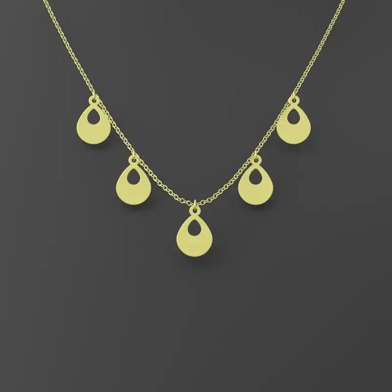 گردنبند طلا 18 عیار زنانه مدوپد مدل اشک کد RNA12121
