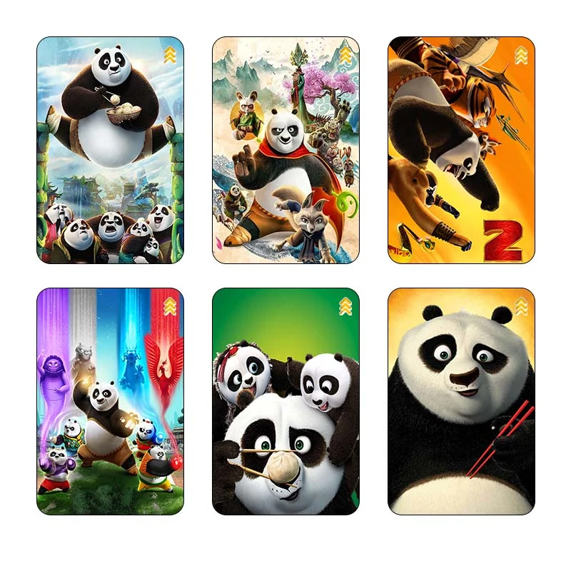 استیکر کارت مدل پاندای کونگ‌فوکار Kung Fu Panda کد 32093 مجموعه 6 عددی
