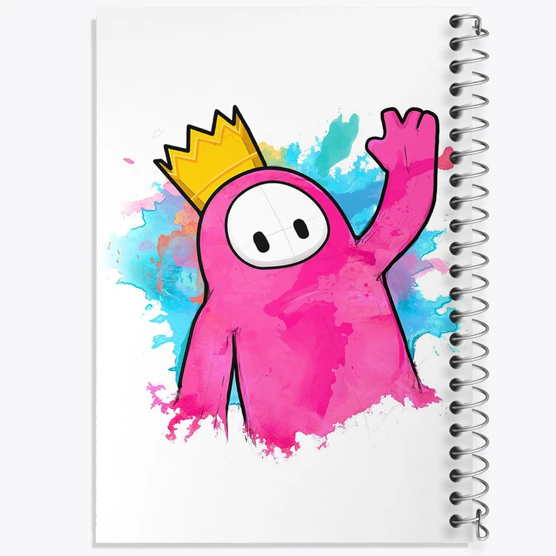 دفتر شطرنجی 50 برگ خندالو مدل بازی فال گایز (Fall Guys) کد 32832