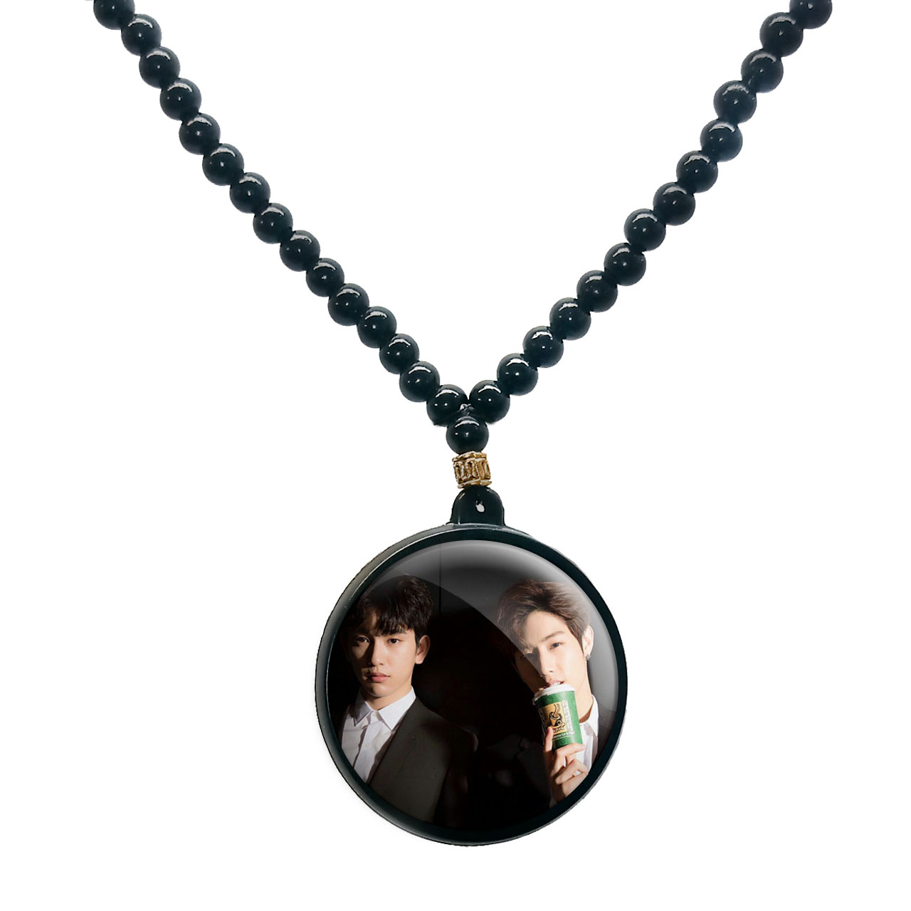 گردنبند پرمانه طرح GOT7 کد pmd.19224 مدل دو طرفه