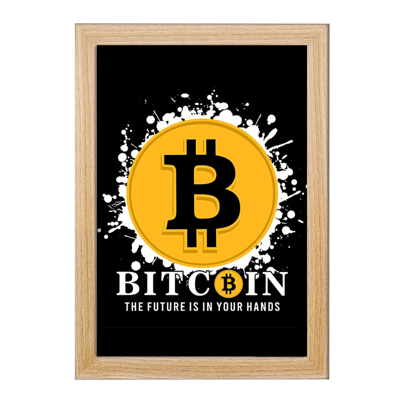 تابلو خندالو مدل ارز دیجیتال بیت کوین  کد 10890