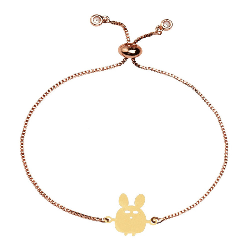 دستبند طلا 18 عیار زنانه الن نار طرح خرگوش مدل N100323