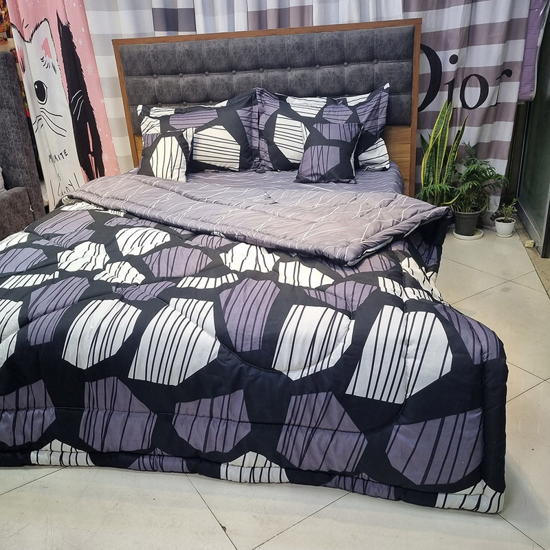 سرویس روتختی مدل نخ کتان 2 نفره 6 تکه