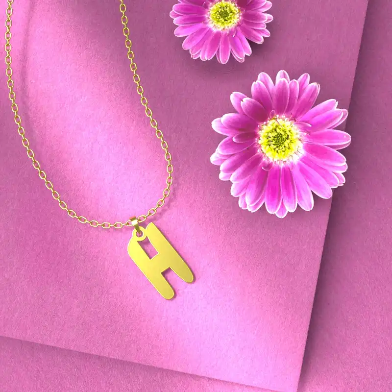 گردنبند طلا 18 عیار زنانه مدوپد مدل حرف A کد H3-1-1015