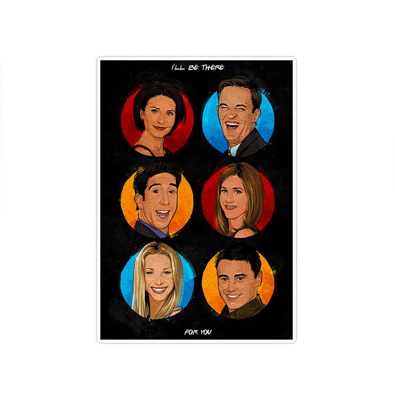 استیکر تزئینی موبایل و تبلت ماسا دیزاین مدل stkv037 طرح friends