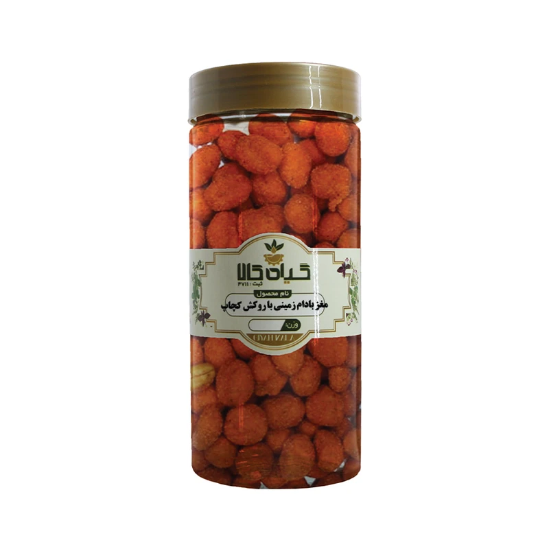 مغز بادام زمینی با روکش کچاپ گیاه کالا - 50 گرم