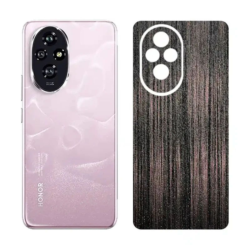 برچسب پوششی گلس طرح چوب مناسب برای گوشی موبایل آنر 200