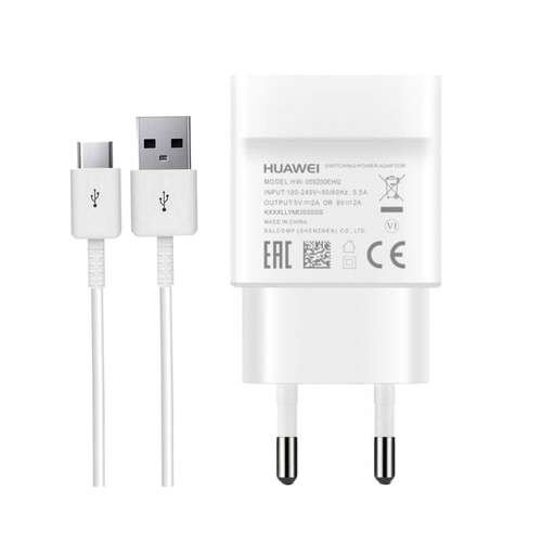 شارژر دیواری هوآوی مدل HW059200 FAST به همراه کابل تبدیل USB-C