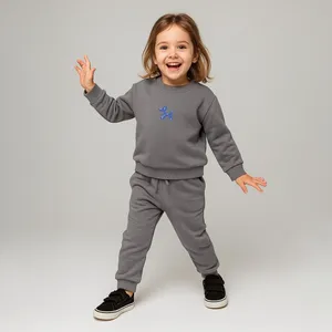 ست تیشرت آستین بلند و شلوار بچگانه مون‌سا مدل 4078 رنگ طوسی 