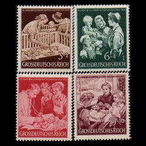 تمبر یادگاری مدل آلمان رایش طرح سالروز مادر و کودک 1944 میلادی مجموعه 4 عددی