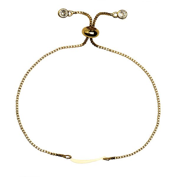 دستبند طلا 18 عیار دخترانه کرابو طرح حرف ر مدل Krd1306