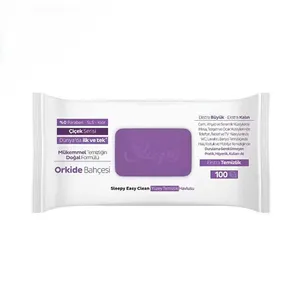 دستمال مرطوب تمیزکننده سطوح اسلیپی مدل orkide بسته 100 عددی
