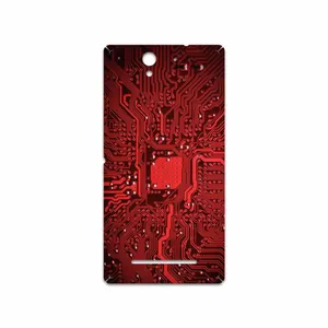MAHOOT Red Printed Circuit Board Cover Sticker for Sony Xperia C3 Dual