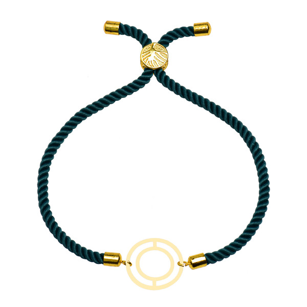 دستبند طلا 18 عیار زنانه کرابو طرح دایره مدل Kr102230