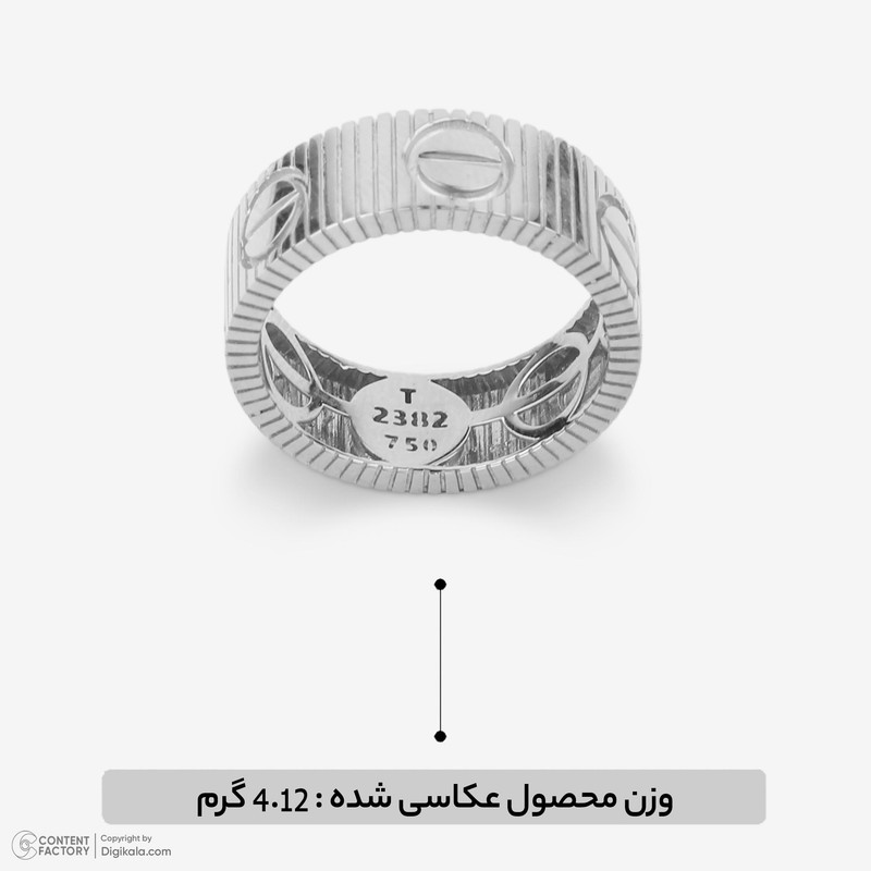 انگشتر طلا 18 عیار زنانه با طرح کارتیه جواهری راز مدل 3412-6  - 7