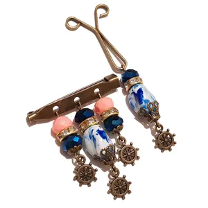 ست گیره روسری و سنجاق سینه زنانه مدل PM36