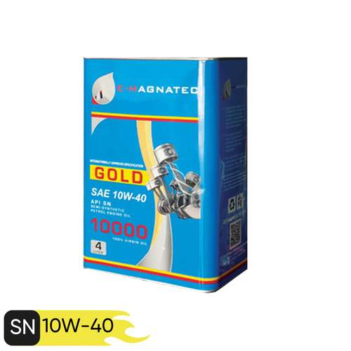روغن موتور خودرو ای-مگناتک مدل SN 10W-40 حجم 4 لیتر