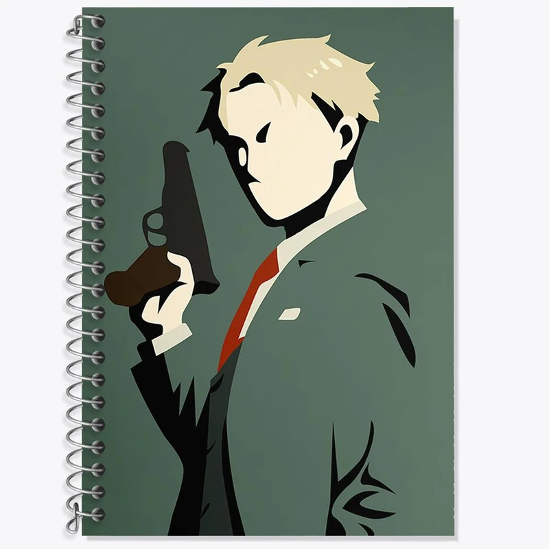 دفتر زبان 50 برگ خندالو مدل دو خط طرح لوید فورجر انیمه اسپای ایکس فمیلی Spy x Family کد 17722