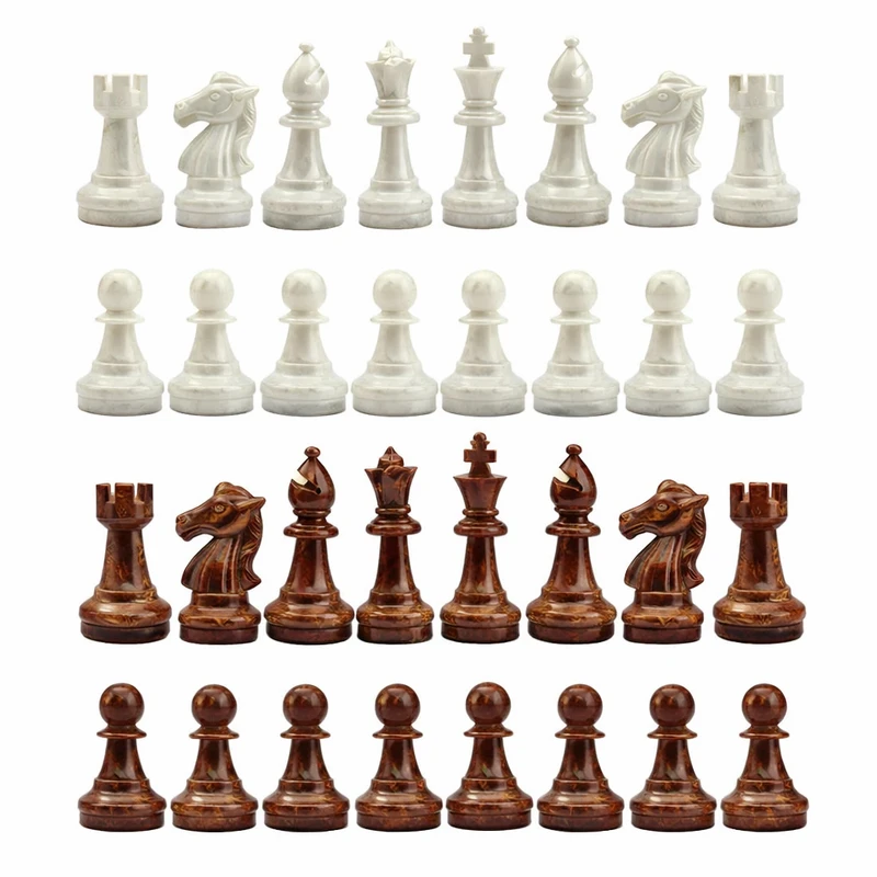 مهره شطرنج مدل رخ سنگ کد SS66 مجموعه 32 عددی