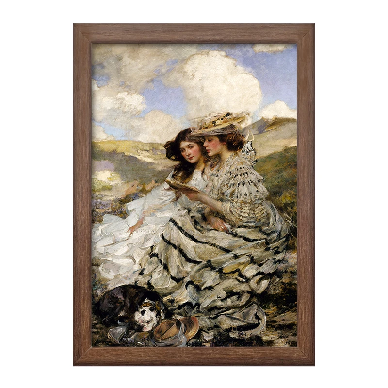 تابلو خندالو طرح نقاشی در تپه های شنی اثر جیمز جبوسا شانون کد F12484