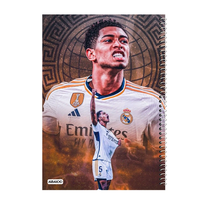 دفتر مشق 100 برگ آلبالو طرح بلینگام کد 2049