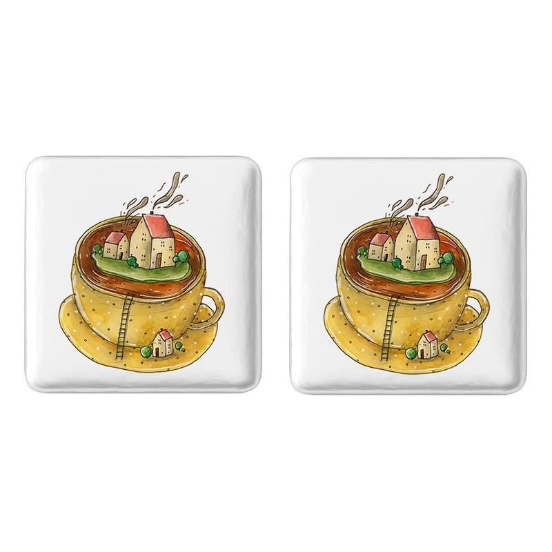 مگنت خندالو مدل قهوه کد 53995399 مجموعه 2 عددی