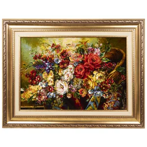 تابلو فرش دستباف سی پرشیا مدل گل در سبد کد 902728