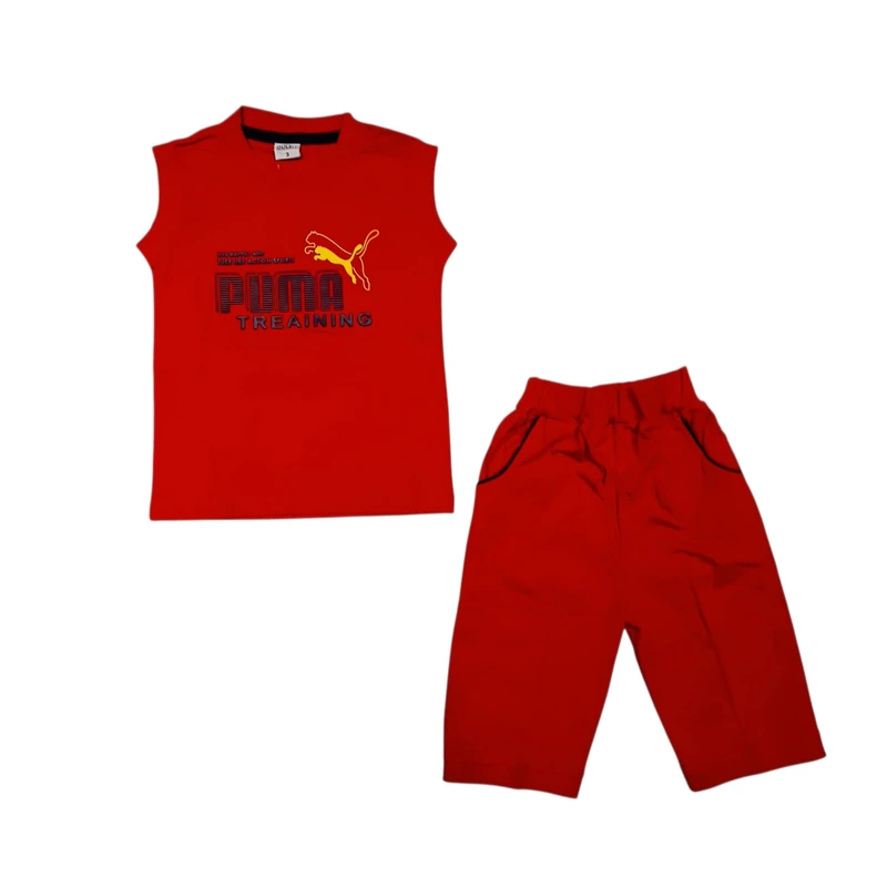 ست تاپ و شلوارک راحتی پسرانه مدل ASH1244