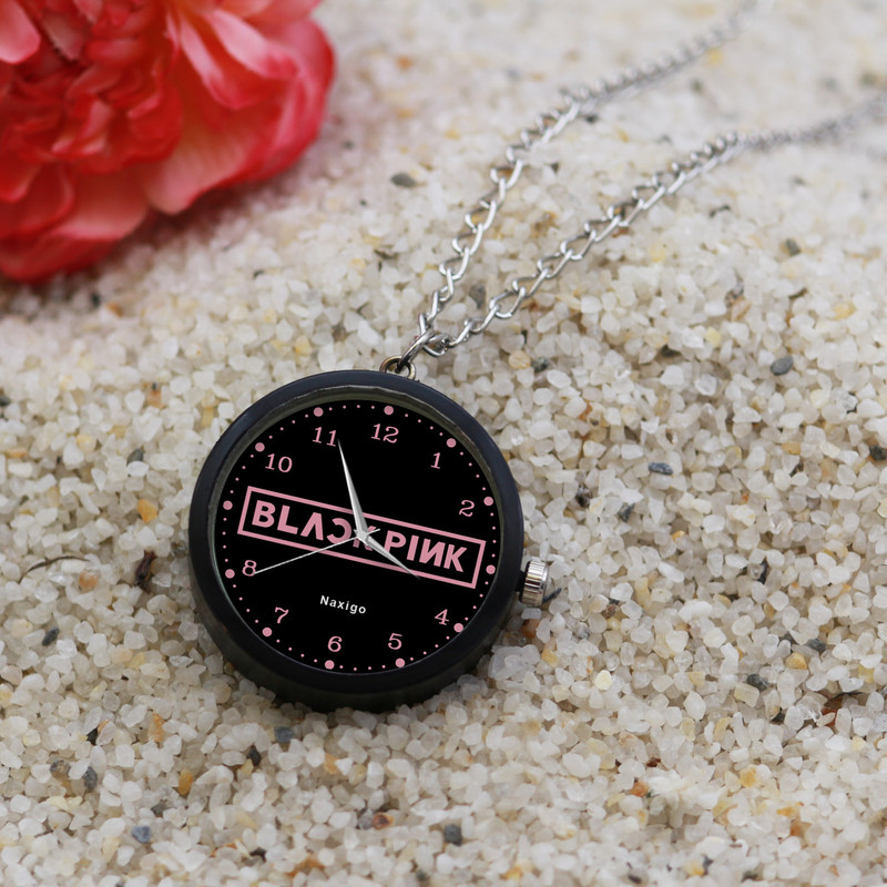 ساعت گردنبندی عقربه ای ناکسیگو مدل بلک پینک کد NF11741