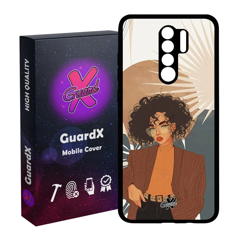 کاور گارد ایکس طرح Girl مدل Glass10369 مناسب برای گوشی موبایل شیائومی Redmi 9 / 9 Prime