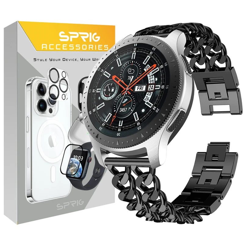 بند اسپریگ مدل Cart-2Line مناسب برای ساعت هوشمند سامسونگ Galaxy Gear Sport / S2 Classic