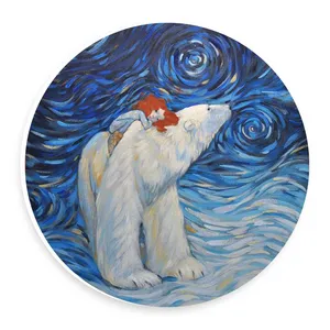  دیوارکوب طرح دختر و خرس قطبی مدل wtb745