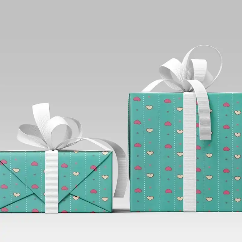 کاغذ کادو طرح قلب بسته 2 عددی